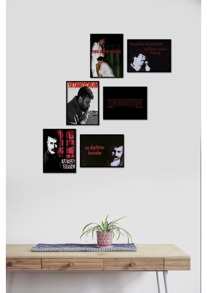 Arabesk 6 Parça Mdf Tablo