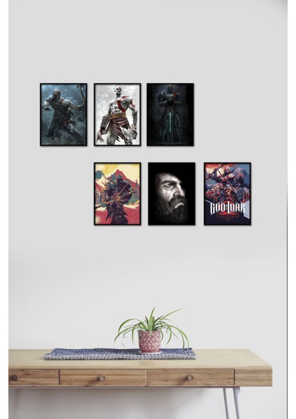 God Of War 6 Parça Mdf Tablo