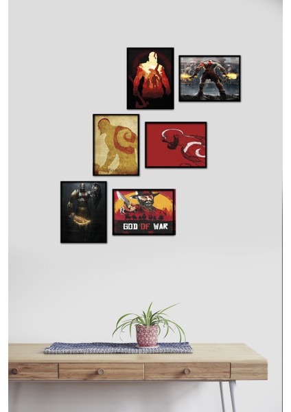 God Of War 6 Parça Mdf Tablo
