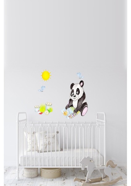Ressam Ayıcık Sulu Boya Çocuk Odası Duvar Sticker modelleri