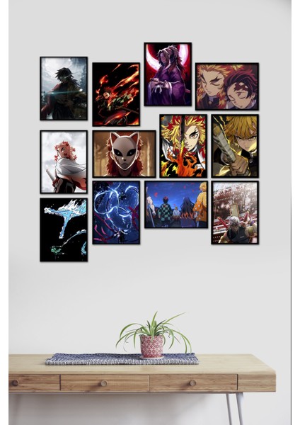 Demon Slayer Anime 12 Parça Mdf Tablo