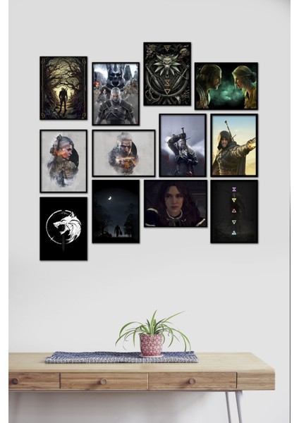 Witcher 12 Parça Mdf Tablo