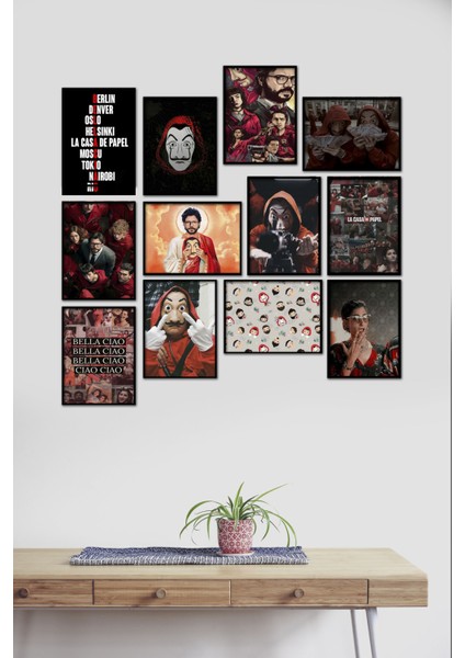 La Casa De Papel 12 Parça Mdf Tablo