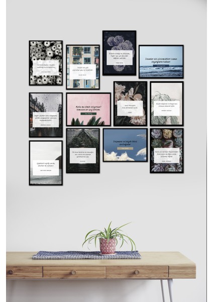 Alıntılar 12 Parça Mdf Tablo