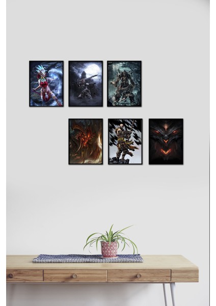 God Of War 6 Parça Mdf Tablo