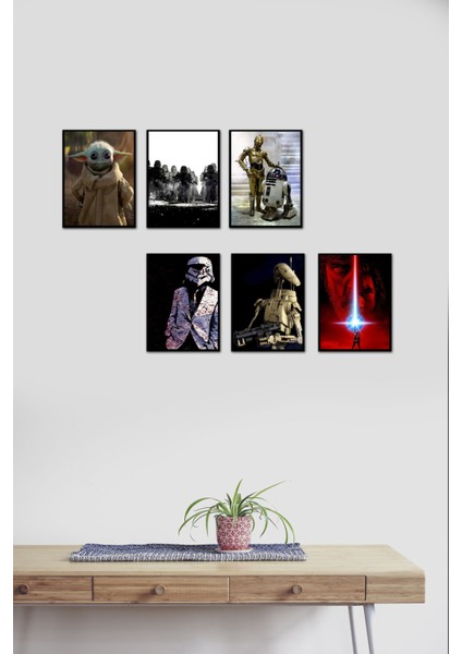 Star Wars 6 Parça Mdf Tablo