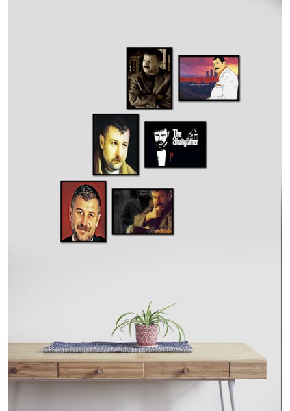 Azer Bülbül 6 Parça Mdf Tablo