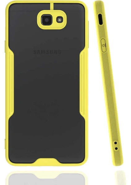 Caseart Samsung Galaxy J7 Prime Kılıf Kamera Korumalı Colorful Kapak - Sarı