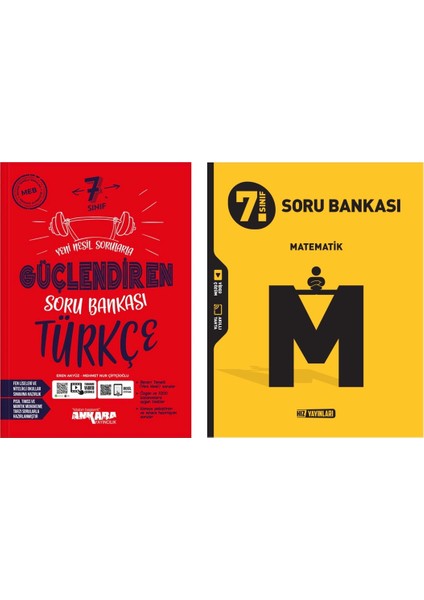 7.Sınıf Güçlendiren Türkçe Soru Bankası + Hız Matematik Soru Bankası