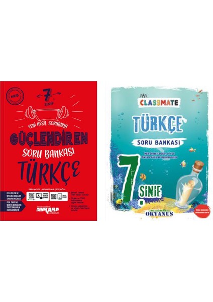 7.Sınıf Güçlendiren Türkçe Soru Bankası + Okyanus Classmate Türkçe Soru Bankası