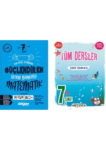 7.Sınıf Güçlendiren Matematik Soru Bankası + Okyanus Tüm Dersler Soru Bankası