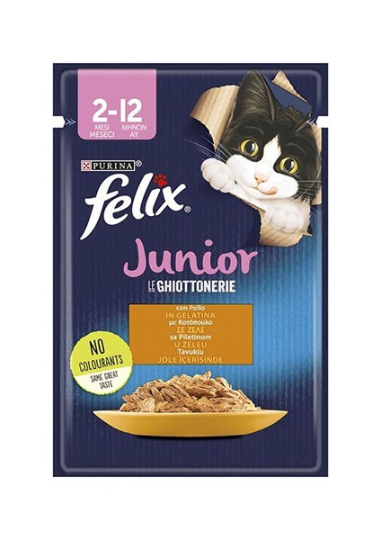 Junior Tavuklu Yavru Kedi Pouch 12X85 gr