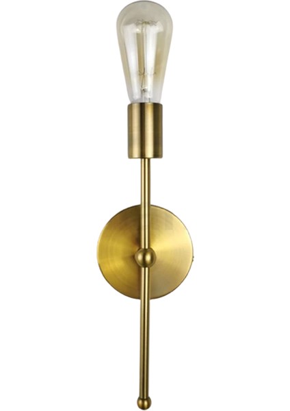 Rys Retro Metal Mat Gold Dekoratif Rustik Duvar Aplik