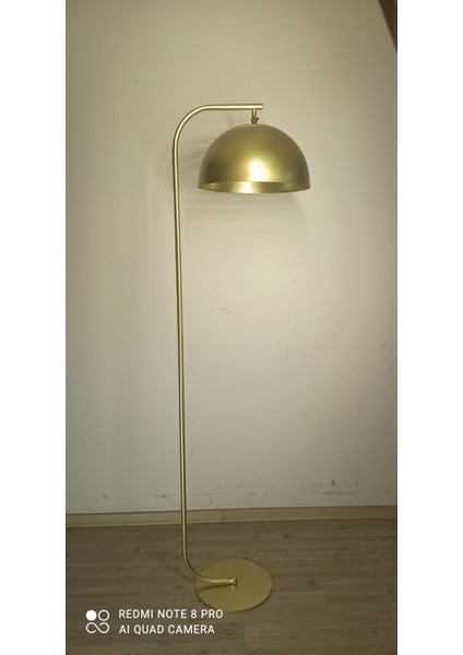 Rys Retro Metal Dekoratif Rustik Mafsallı Gold Rustik Köşe Lambası Başlık Çap:40 cm