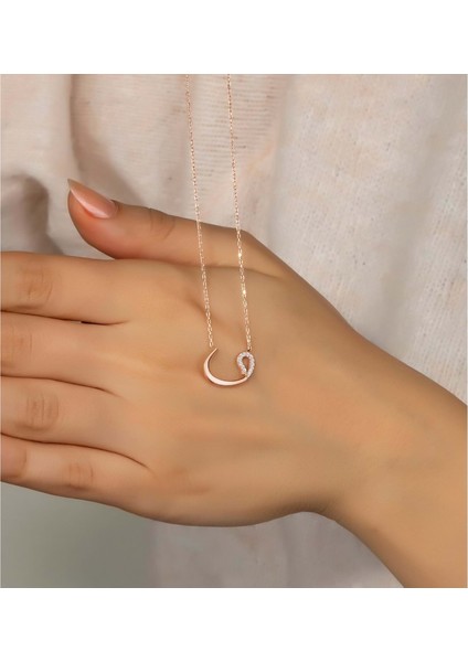 925 Ayar Gümüş Vav Harfi Kolye