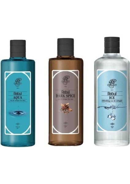 Kolonya Erkeklere Özel Set 270 ml 3lü Dark Spice + Ice + Aqua fiyatları