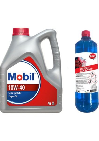 1 0W-40 Motor Yağı 4 Litre (Üretim Yılı: 2023) Gojo Antifirizli Cam Suyu 1 L