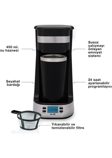 Mycoffee Touch MC-107 Oto.filtre Kahve Makinesi