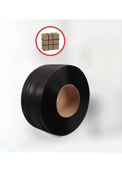 Plastik 8 MM 4000 Metre Si̇yah Otomati̇k Maki̇na Çemberi̇