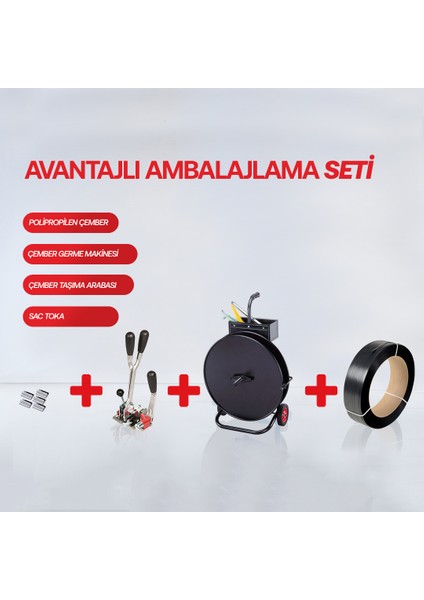 Ambalaj Polipropilen Çember Kullanım Seti 16 mm