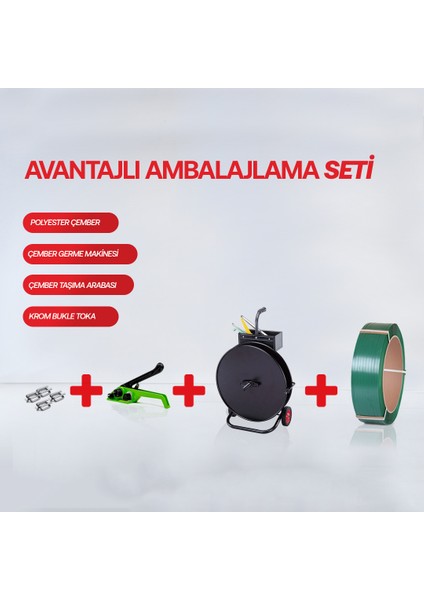 Kazançlı Polyester Çember Kullanım Seti