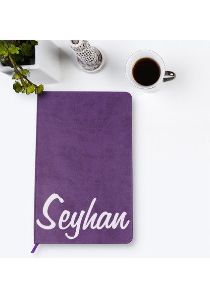 Kişiye Özel El Yazılı Mor Termo Deri Defter Model 2 fiyatları