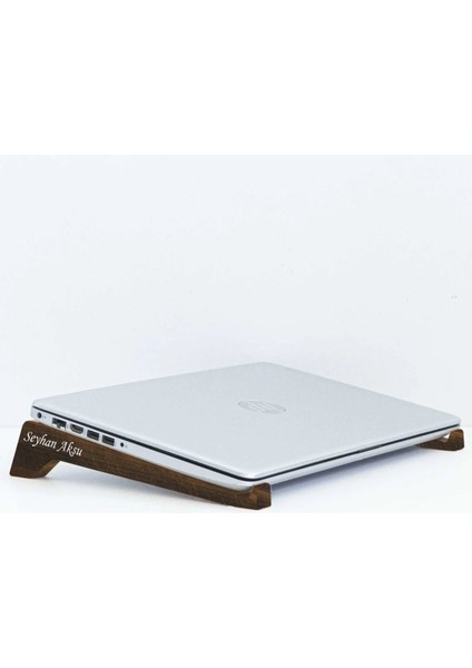 Kişiye Özel Taşınabilir Ahşap Ceviz Notebook Laptop Standı
