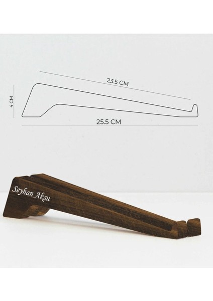 Kişiye Özel Taşınabilir Ahşap Ceviz Notebook Laptop Standı
