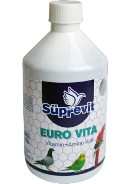 Euro Vita 500 ml - Vitamin + Amino Asit Tüm Kanatlı Hayvanlar Için