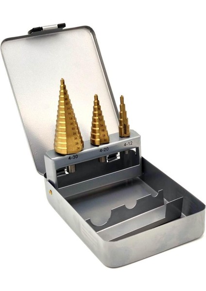 530670 Kademeli Sac Delme Matkap Ucu (Step Drill) 3 Parça Set