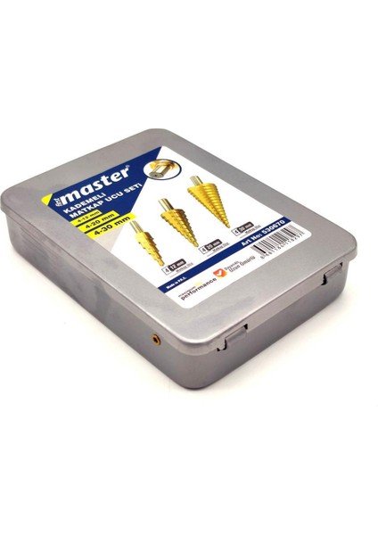 530670 Kademeli Sac Delme Matkap Ucu (Step Drill) 3 Parça Set
