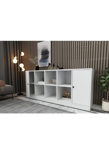 Rafli Dolapli Konsol Beyaz 160 cm KNS-1020-Ç modelleri