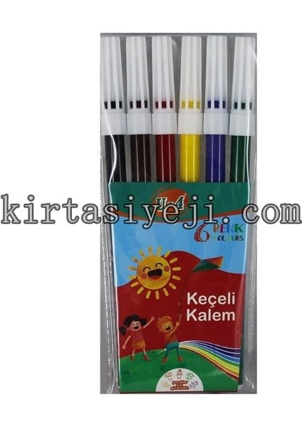 6 Renk Ekonomik Keçeli Kalem U-4