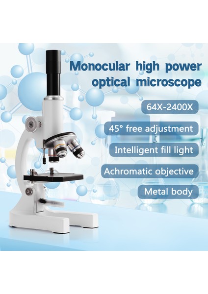 64X - 2400X Monoküler Optik Mikroskop Ilkokul Çocukları (Yurt Dışından)