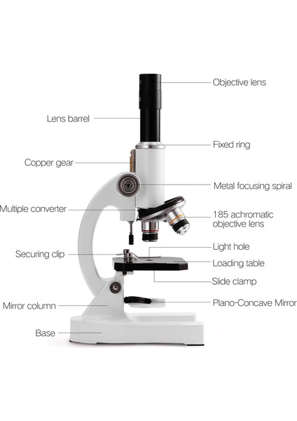 64X - 2400X Monoküler Optik Mikroskop Ilkokul Çocukları (Yurt Dışından)