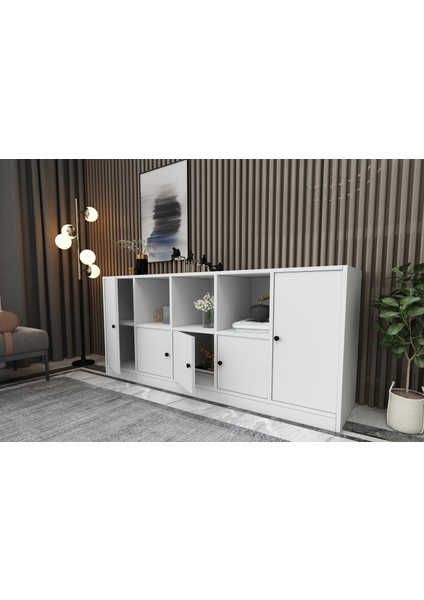 Rafli Dolapli Konsol Beyaz 160 cm KNS-1022-Ç modelleri