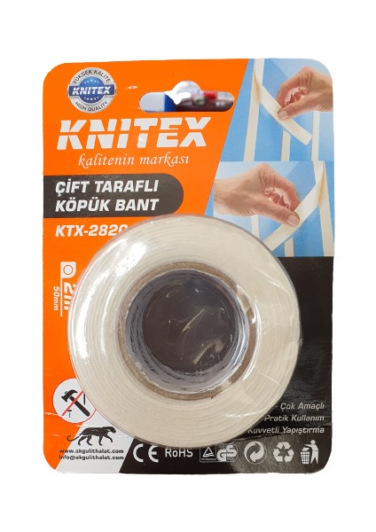 Cmk 50mm X 2 M Çift Taraflı Köpük Bant Knitex