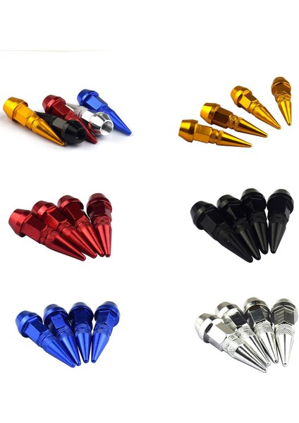 4 Parça Araba Oto Motosiklet Lastik Parçaları Alüminyum Lastik Toz Geçirmez Tekerlek Kök Kırmızı (Yurt Dışından) indirimleri