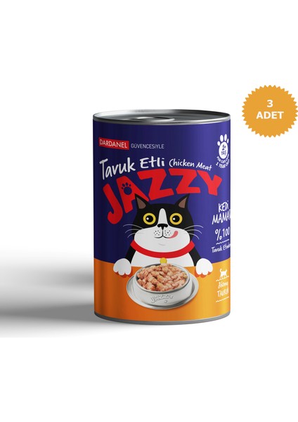 Jazzy Kedi Maması Tavuklu 400G x 3 Adet