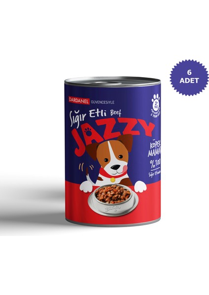 Jazzy Köpek Maması Etli 400G x 6 Adet