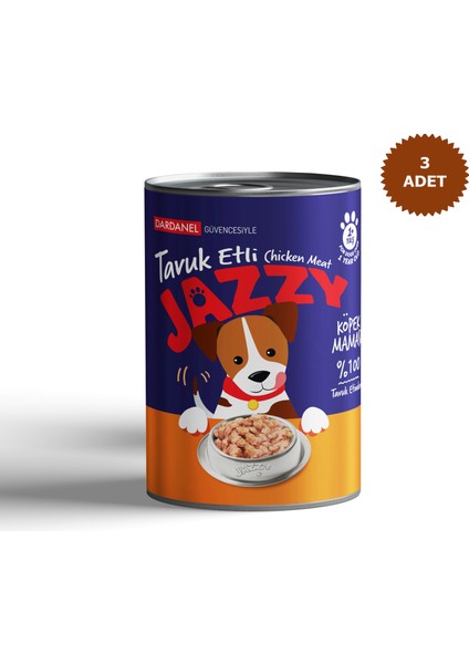 Jazzy Köpek Maması Tavuklu 400G x 3 Adet