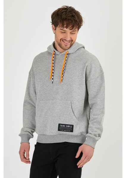 Erkek Oversize Kapüşonlu S-Shırt-Gri fiyatları