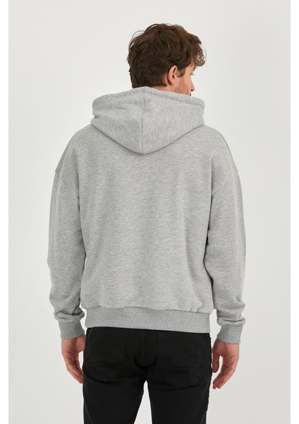 Erkek Oversize Kapüşonlu S-Shırt-Gri fırsatları