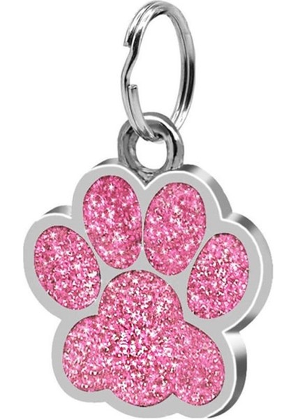 Isimli Simli Çelik Kedi Köpek Hayvan Künyesi ve Zinciri 50CM Pembe fırsatları