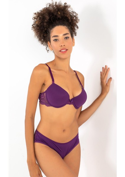 Push-Up Dolgulu Dantel Detaylı Sütyen Takım modelleri