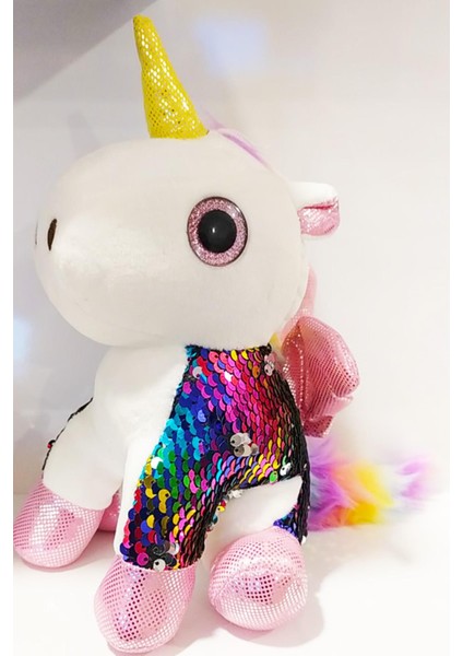 Renkli Tek Boynuzlu Unicorn Peluş At