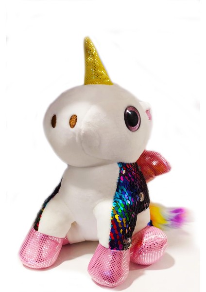 Renkli Tek Boynuzlu Unicorn Peluş At