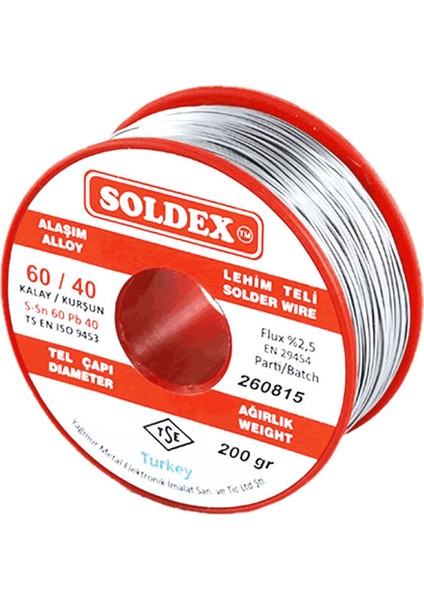 1mm 200 gr Soldex Lehim Teli