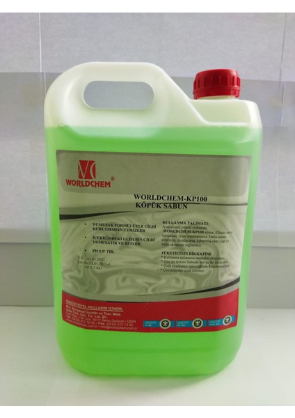 KP100 Köpük Sabun Kokusuz 5 Litre