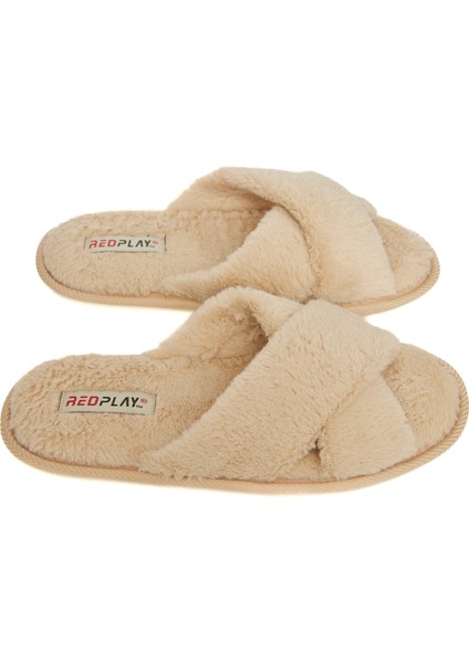 Kadın Ev Terliği Çapraz Bant Çinçila Yumuşak Kaymaz Taban